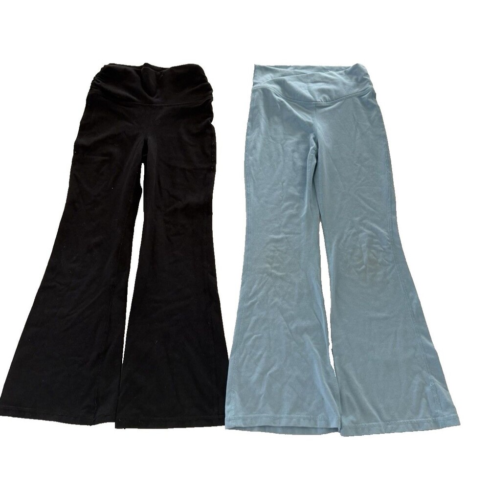 Old Navy Girls Flare Pants Leggings 2-Pack Black Blue Size S 6-7 comfy school
